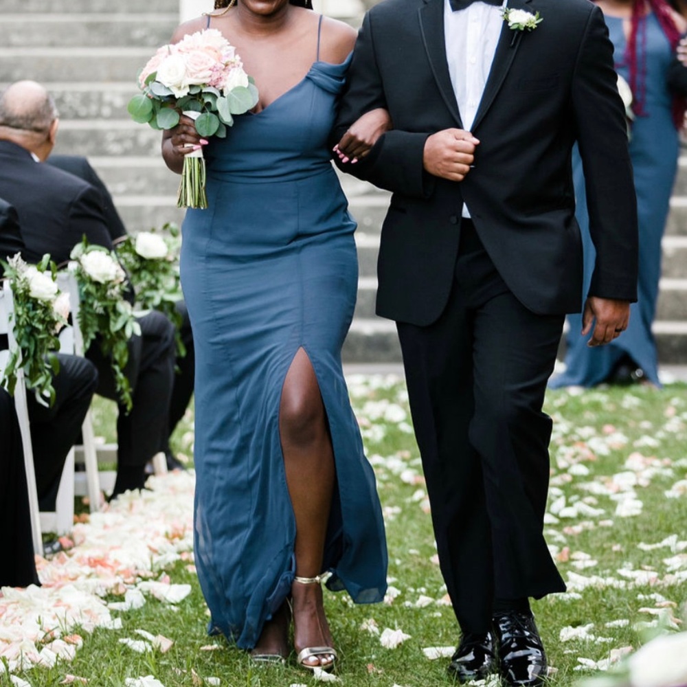 After Six Bridesmaid Dress 1517 in Sofia blue, size 12